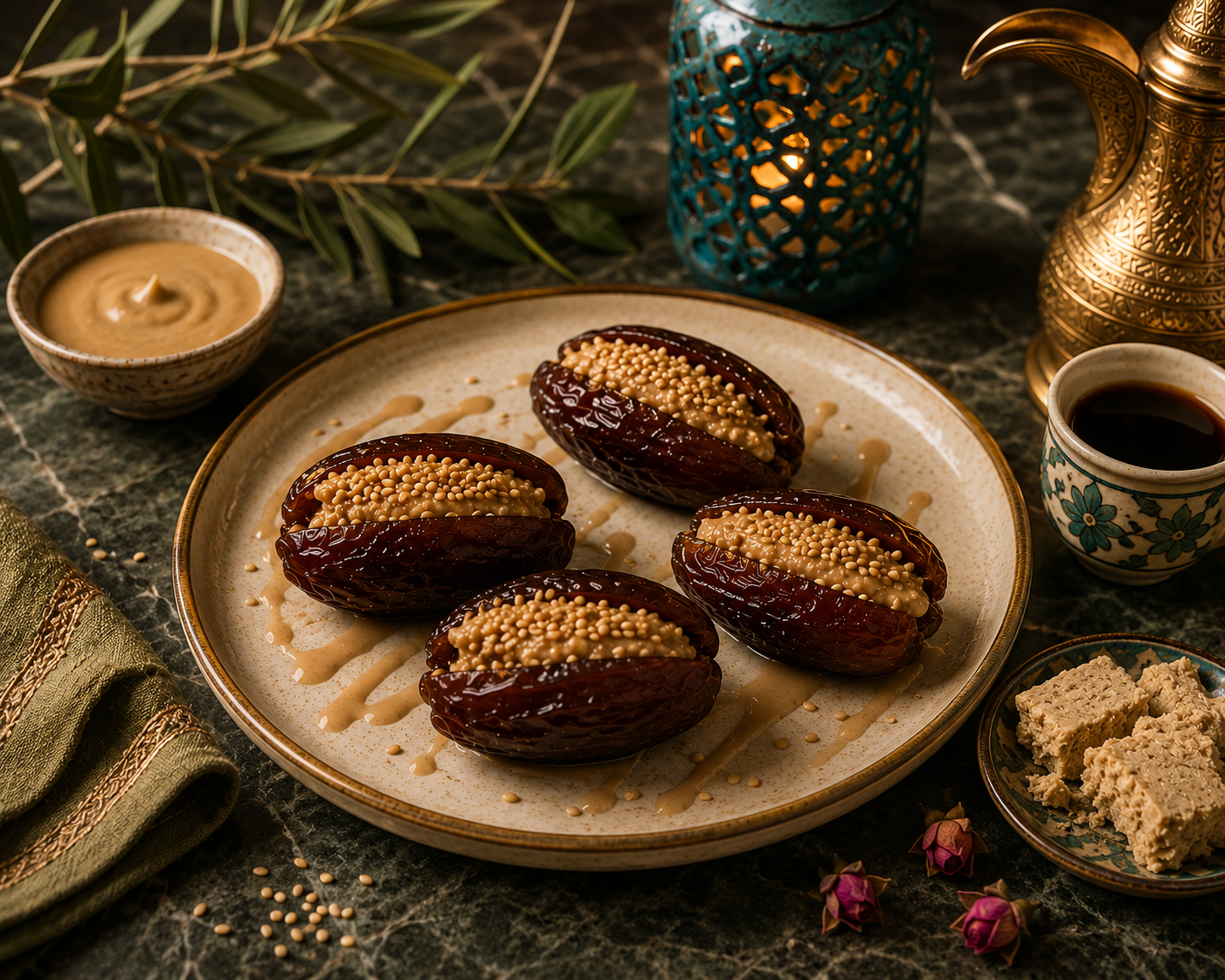 Sesame Halva Dates